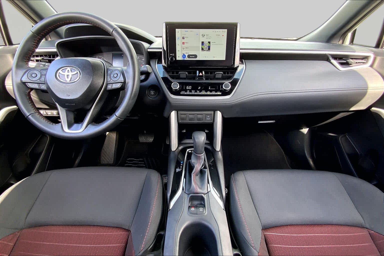 2025 Toyota Corolla Cross Hybrid Nightshade Edition Wind Chill Pearl/Jet Black at Group 1 Toyota Southwest