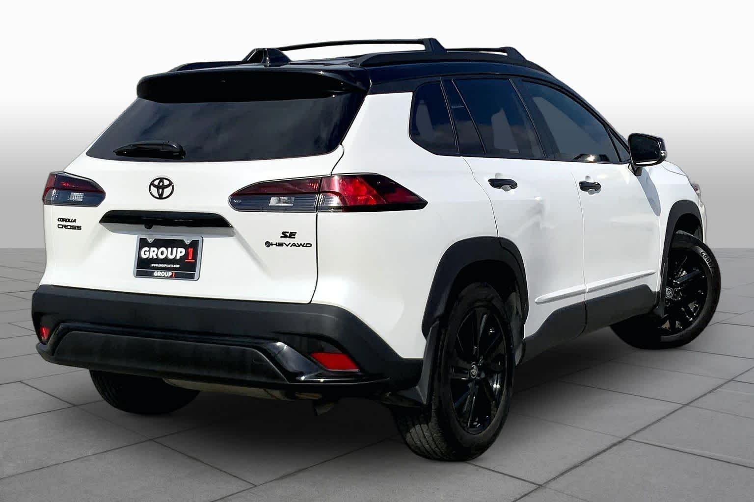 2025 Toyota Corolla Cross Hybrid Nightshade Edition Wind Chill Pearl/Jet Black at Group 1 Toyota Southwest