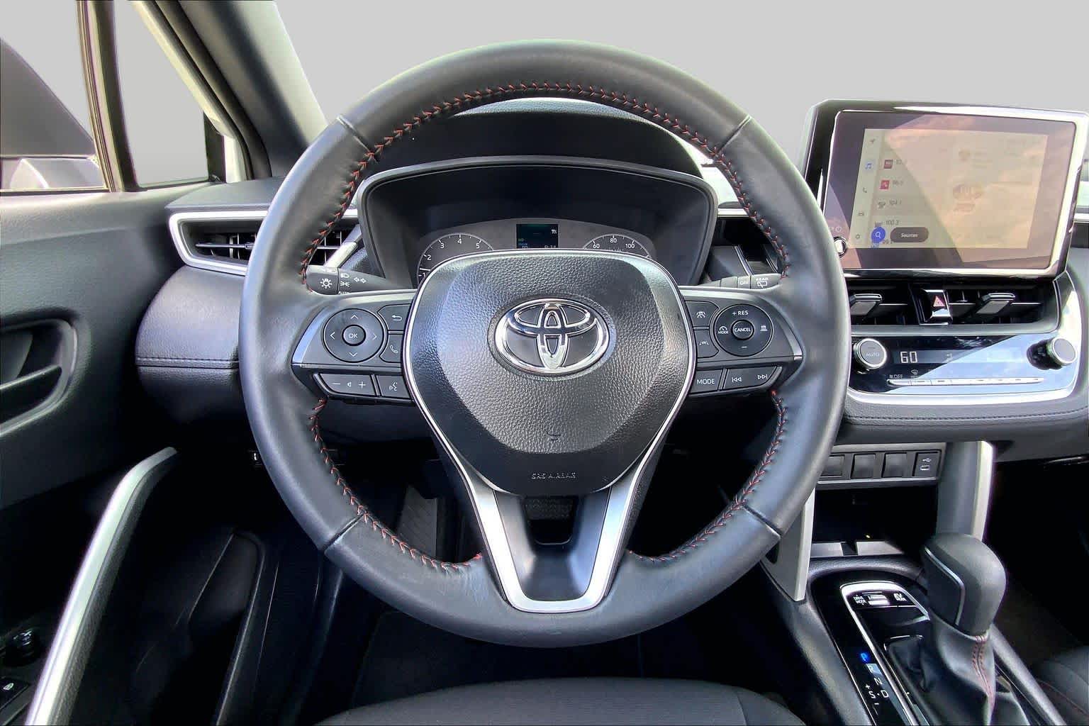 2025 Toyota Corolla Cross Hybrid Nightshade Edition Wind Chill Pearl/Jet Black at Group 1 Toyota Southwest