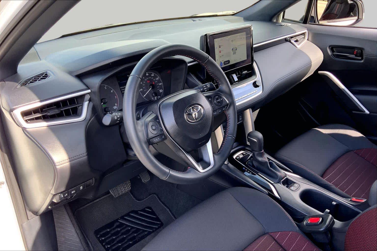 2025 Toyota Corolla Cross Hybrid Nightshade Edition Wind Chill Pearl/Jet Black at Group 1 Toyota Southwest