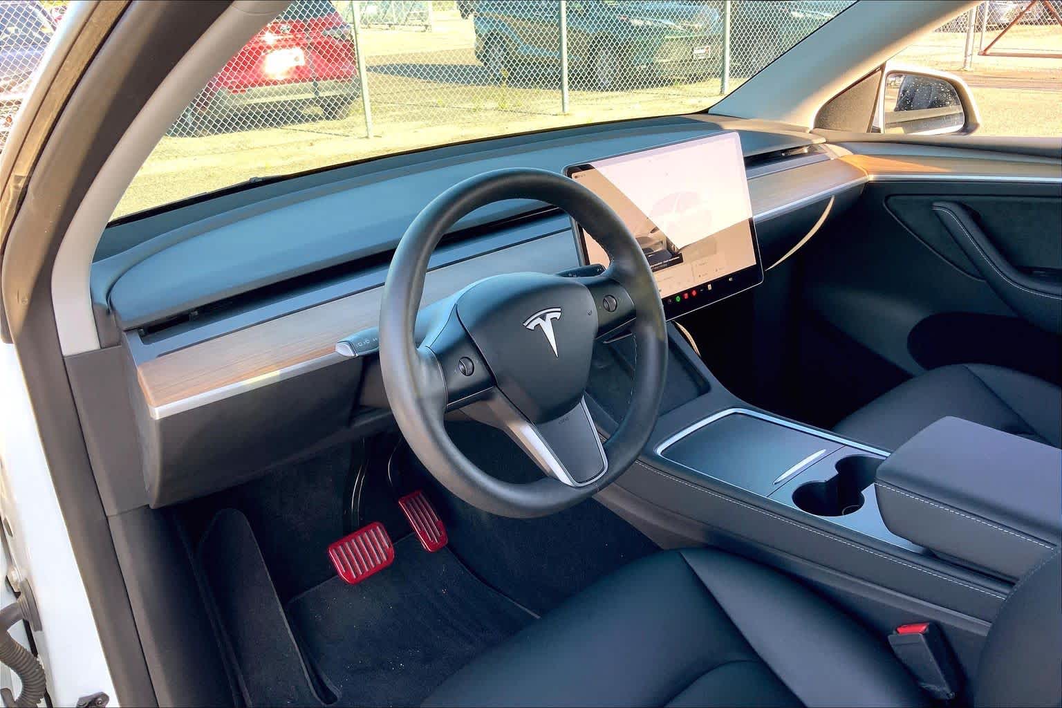 2023 Tesla Model Y Long Range Pearl White Multi-Coat at Westside Kia