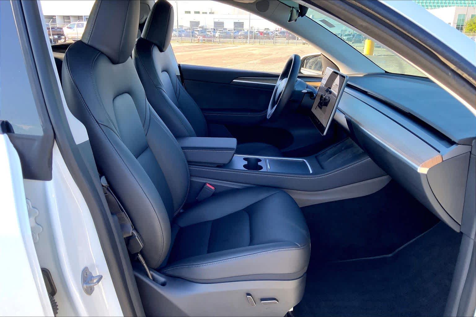 2023 Tesla Model Y Long Range Pearl White Multi-Coat at Westside Kia