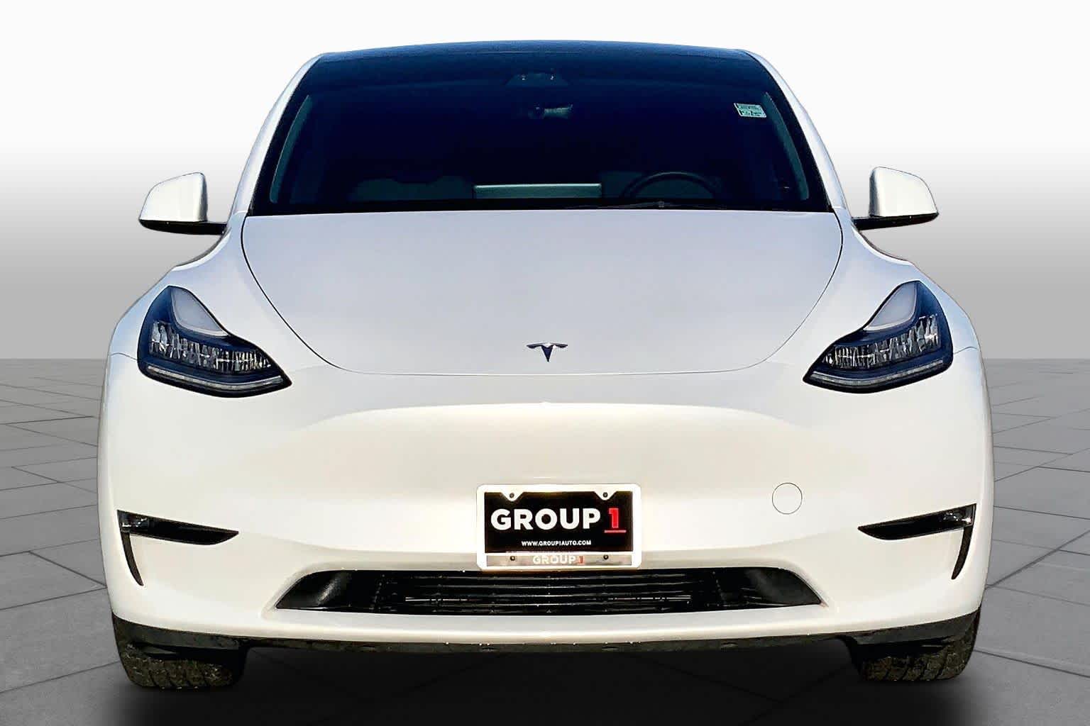2023 Tesla Model Y Long Range Pearl White Multi-Coat at Westside Kia