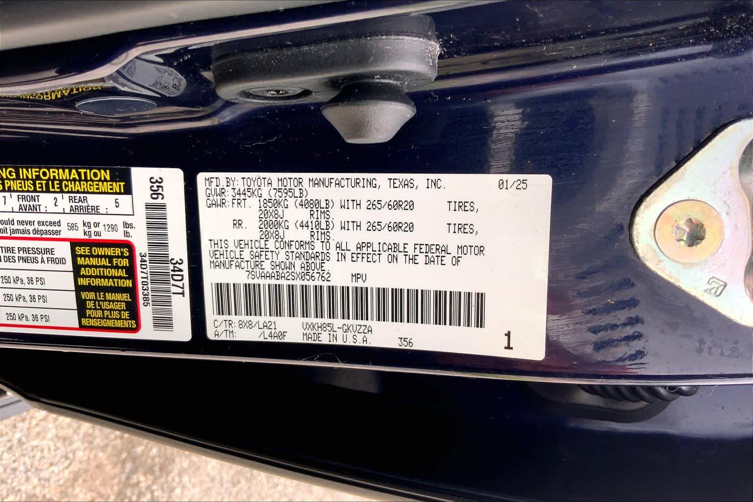 2025 Toyota Sequoia Platinum Blueprint at Group 1 Toyota Southwest