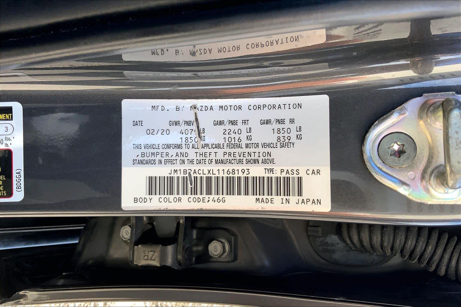 2020 Mazda Mazda3 Sedan Select Package Machine Gray Metallic at Beck & Masten Kia
