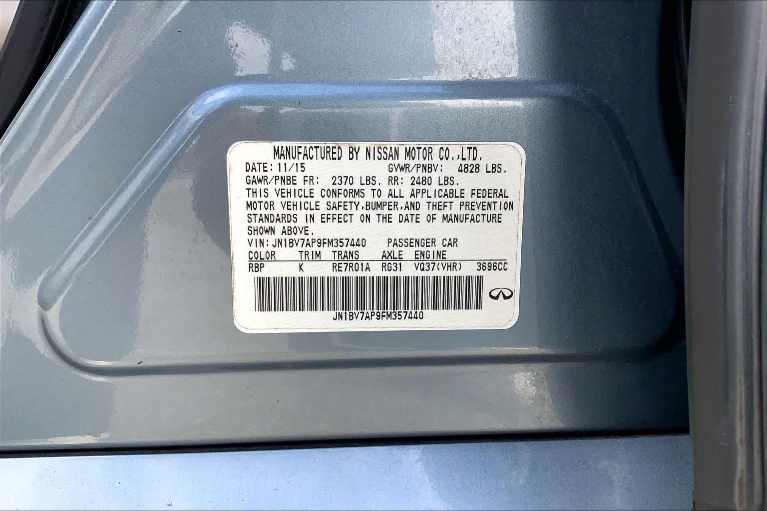 2015 INFINITI Q50 Premium Hagane Blue at Group 1 GMC Buick South