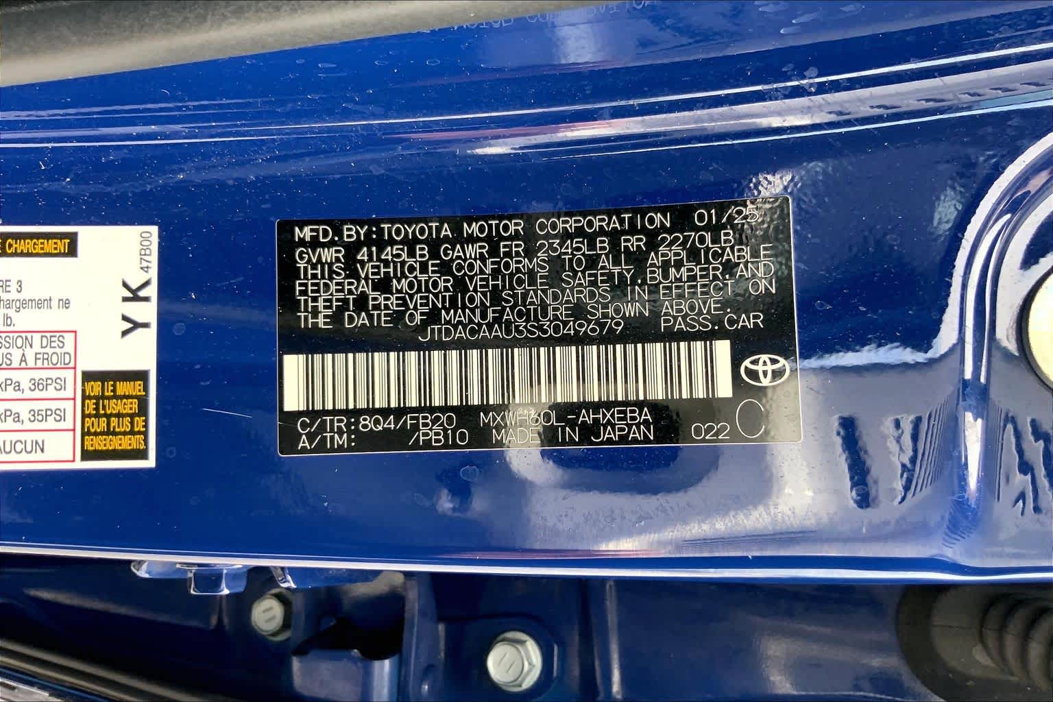 2025 Toyota Prius LE Reservoir Blue at Group 1 Toyota Southwest