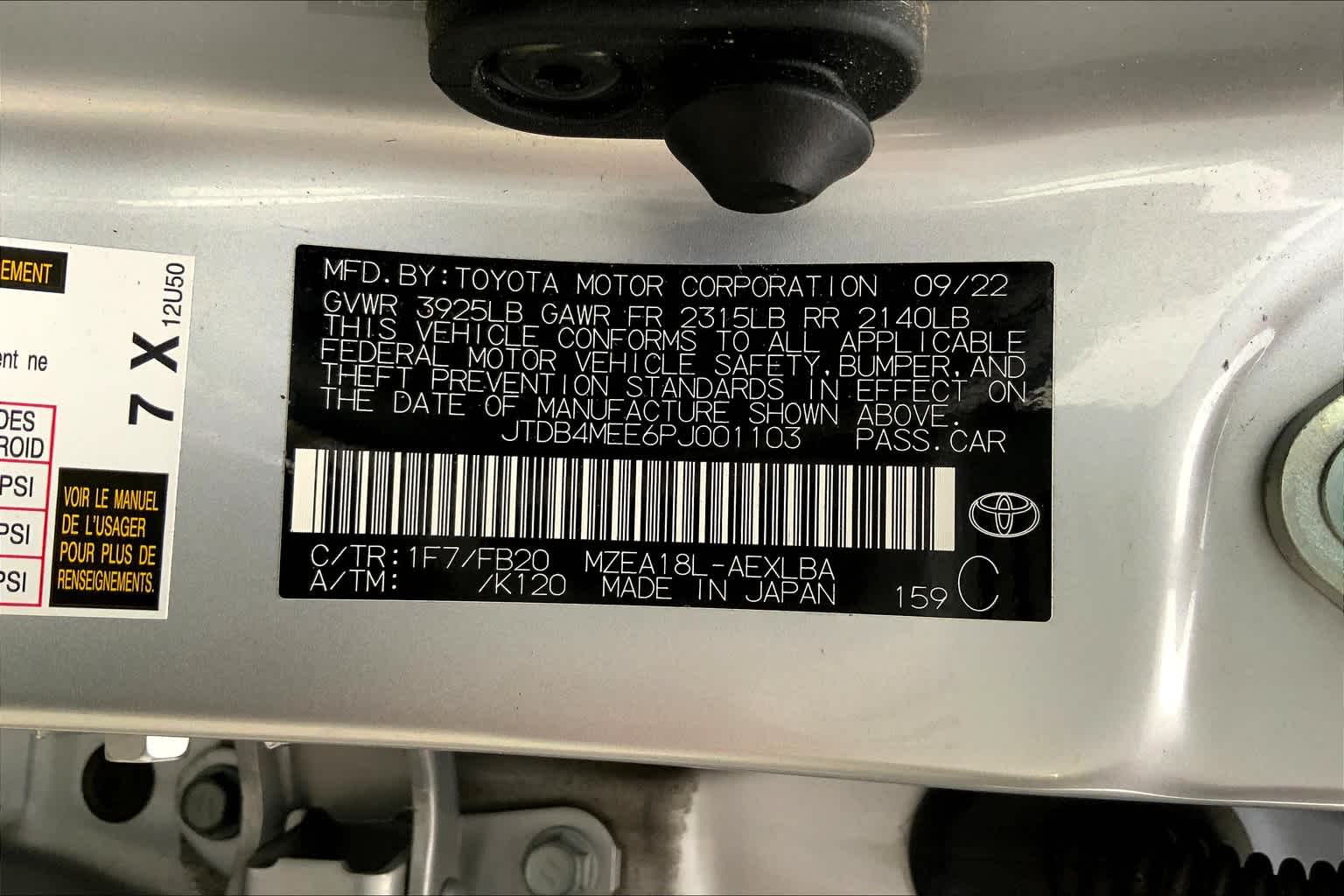 2023 Toyota Corolla LE Classic Silver Metallic at Westside Kia