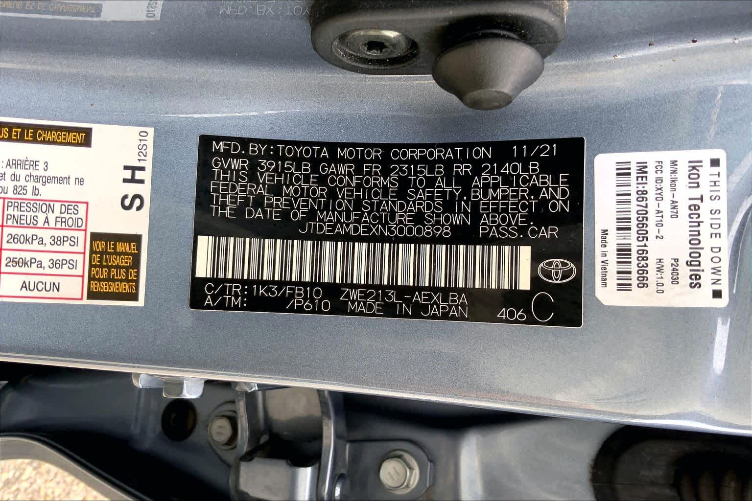 2022 Toyota Corolla Hybrid LE Celestite at Group 1 Toyota Southwest