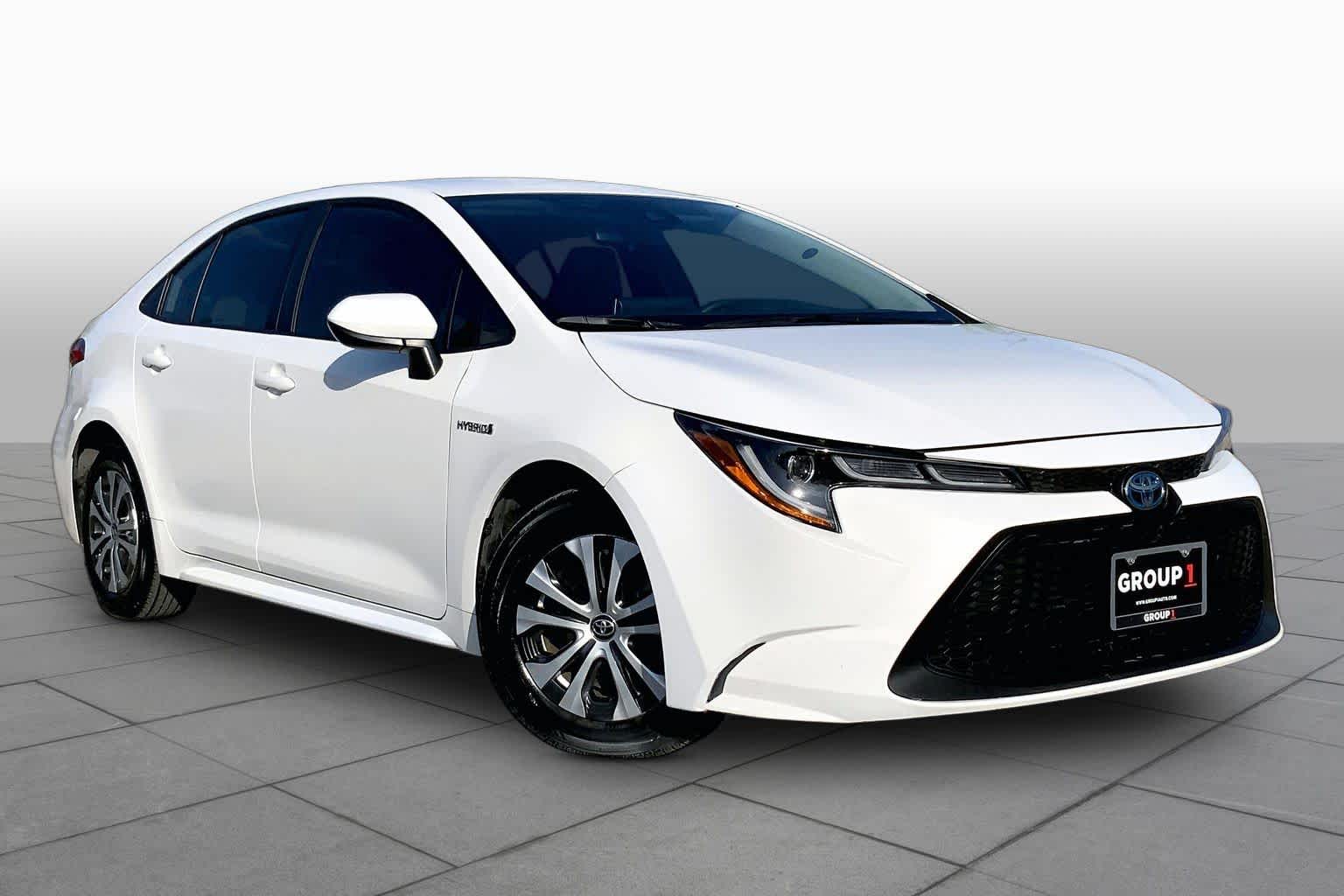 2020 Toyota Corolla Hybrid LE Super White at AutoNation USA Houston