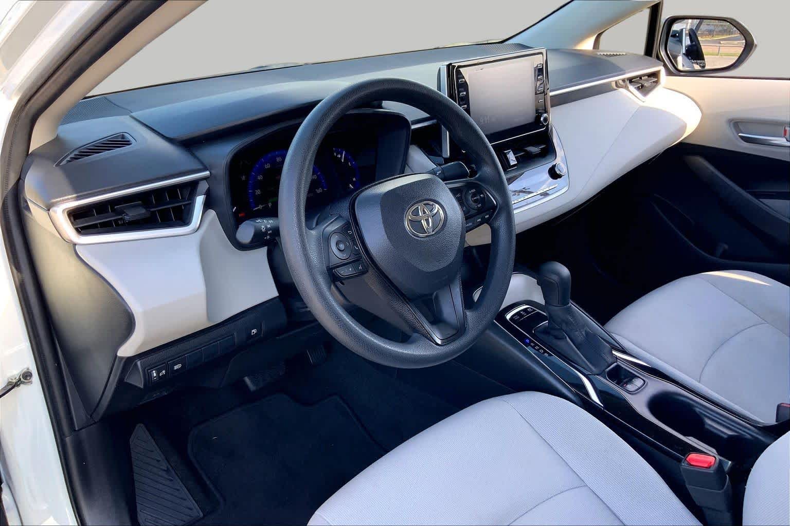 2020 Toyota Corolla Hybrid LE Super White at AutoNation USA Houston