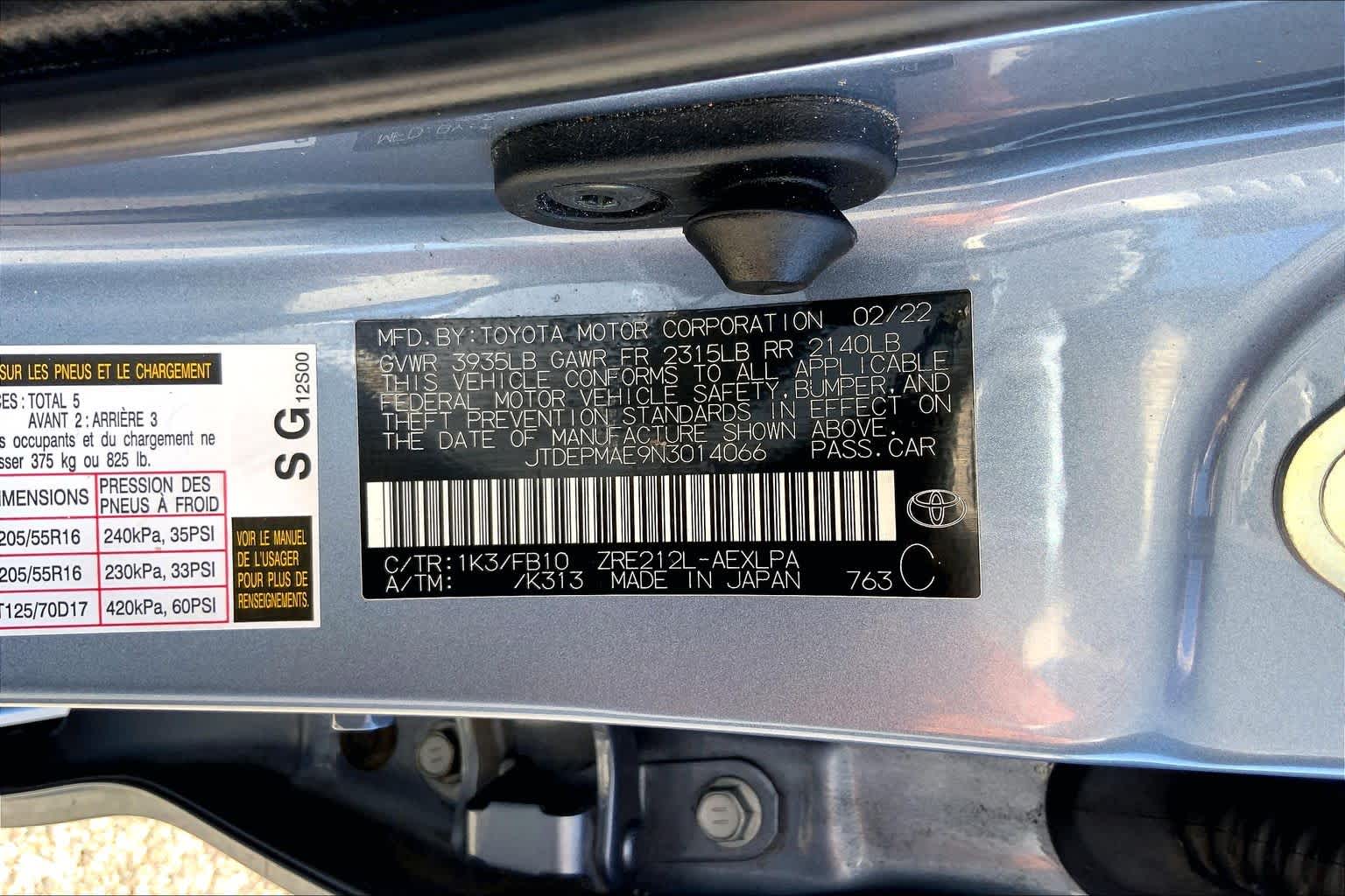 2022 Toyota Corolla LE Celestite at HGreg Houston
