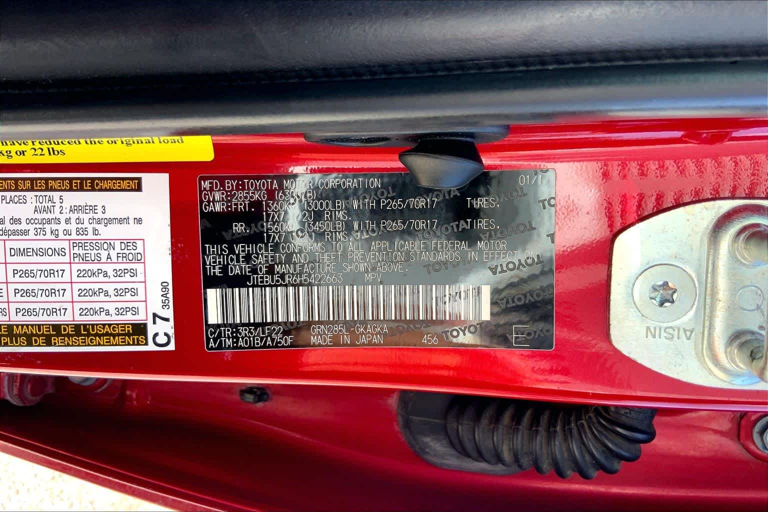 2017 Toyota 4Runner TRD Pro Barcelona Red Metallic at Group 1 Toyota Southwest