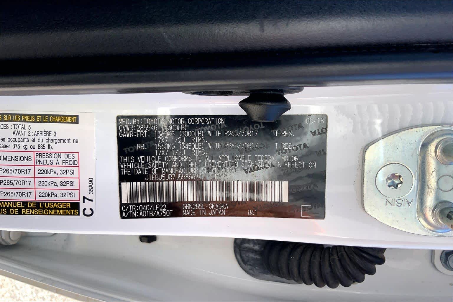 2018 Toyota 4Runner TRD Pro Super White at Beck & Masten Kia