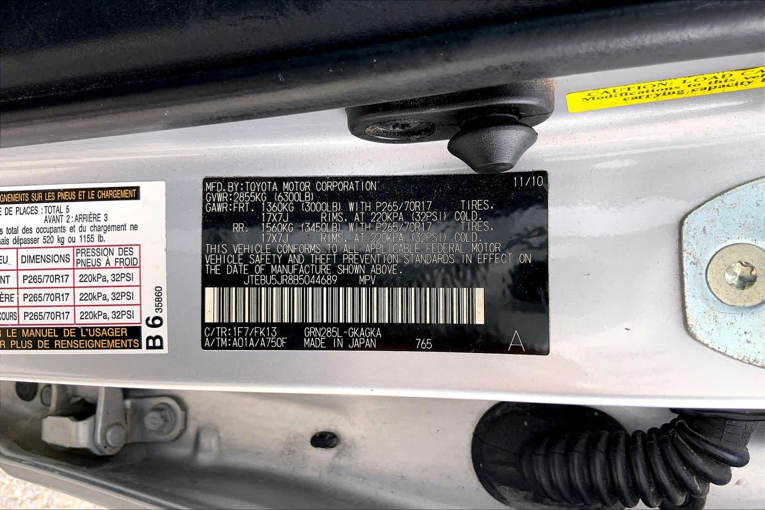 2011 Toyota 4Runner SR5 Classic Silver Metallic at Group 1 Toyota Southwest