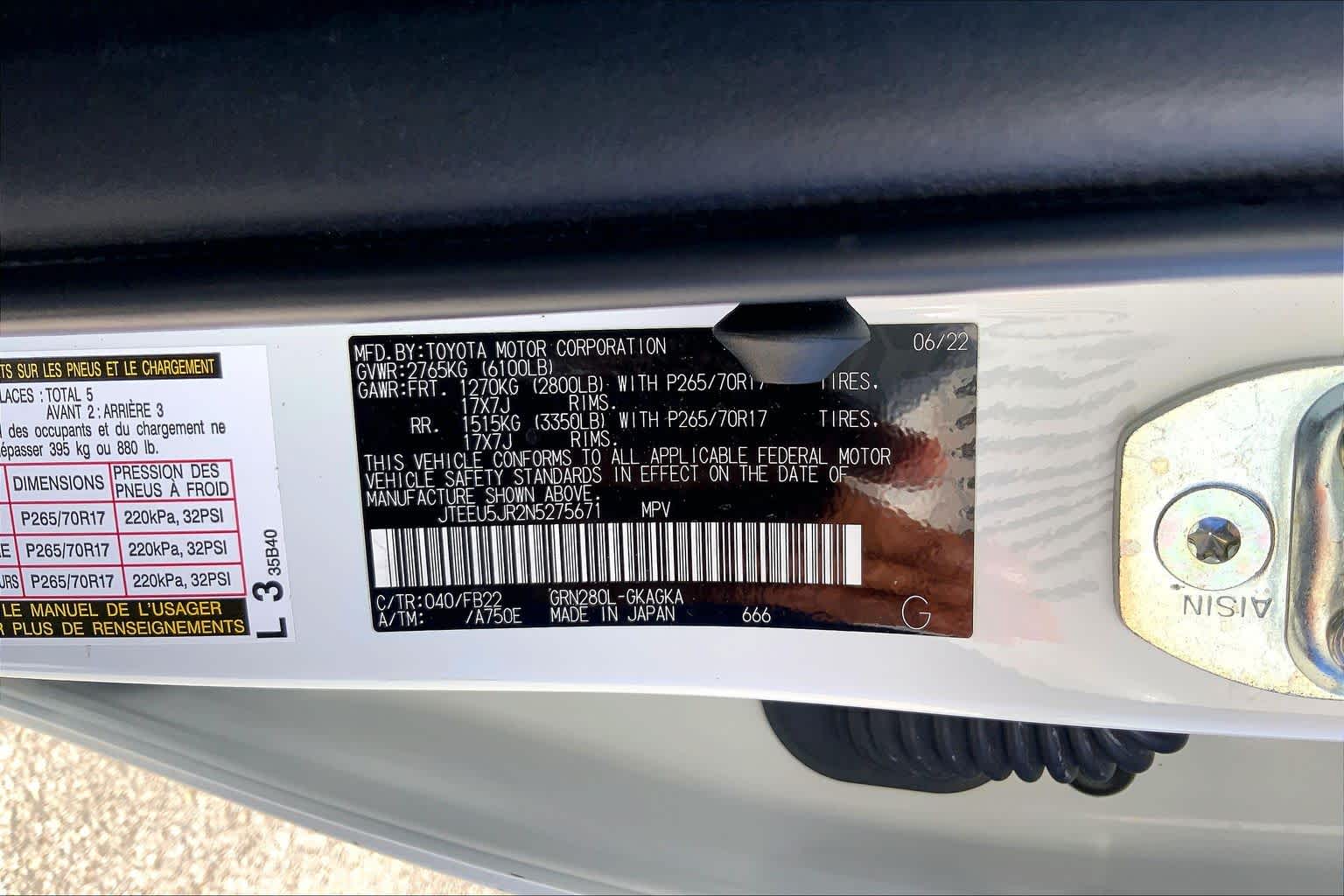 2022 Toyota 4Runner SR5 White at Friendly Ford Crosby