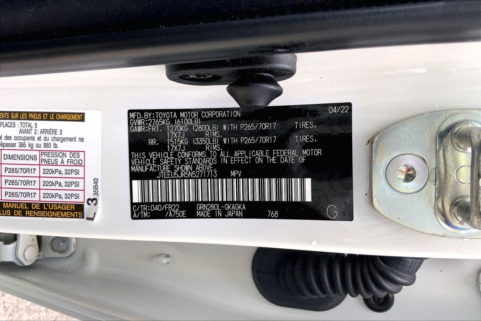 2022 Toyota 4Runner SR5 White at Group 1 Toyota Southwest