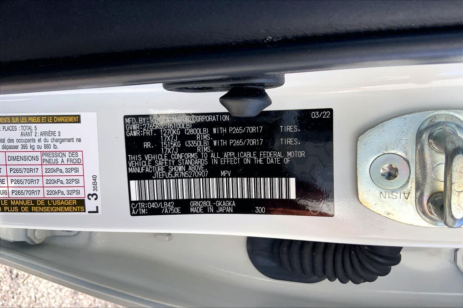 2022 Toyota 4Runner SR5 Premium White at Group 1 Toyota Southwest