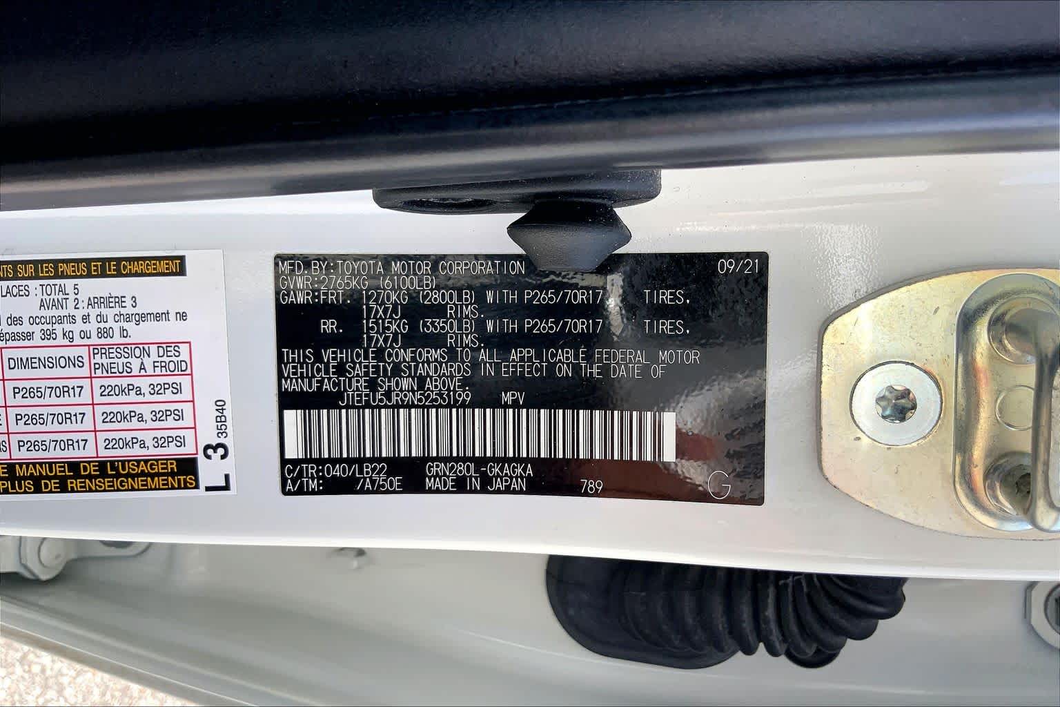 2022 Toyota 4Runner SR5 Premium White at Group 1 Toyota Southwest