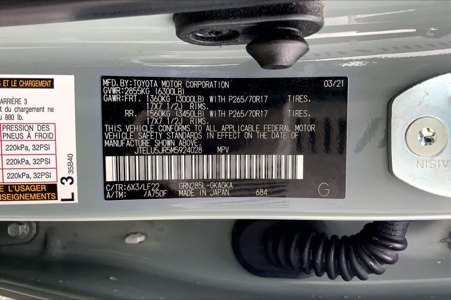 2021 Toyota 4Runner TRD Pro Lunar Rock at BMW of West Houston
