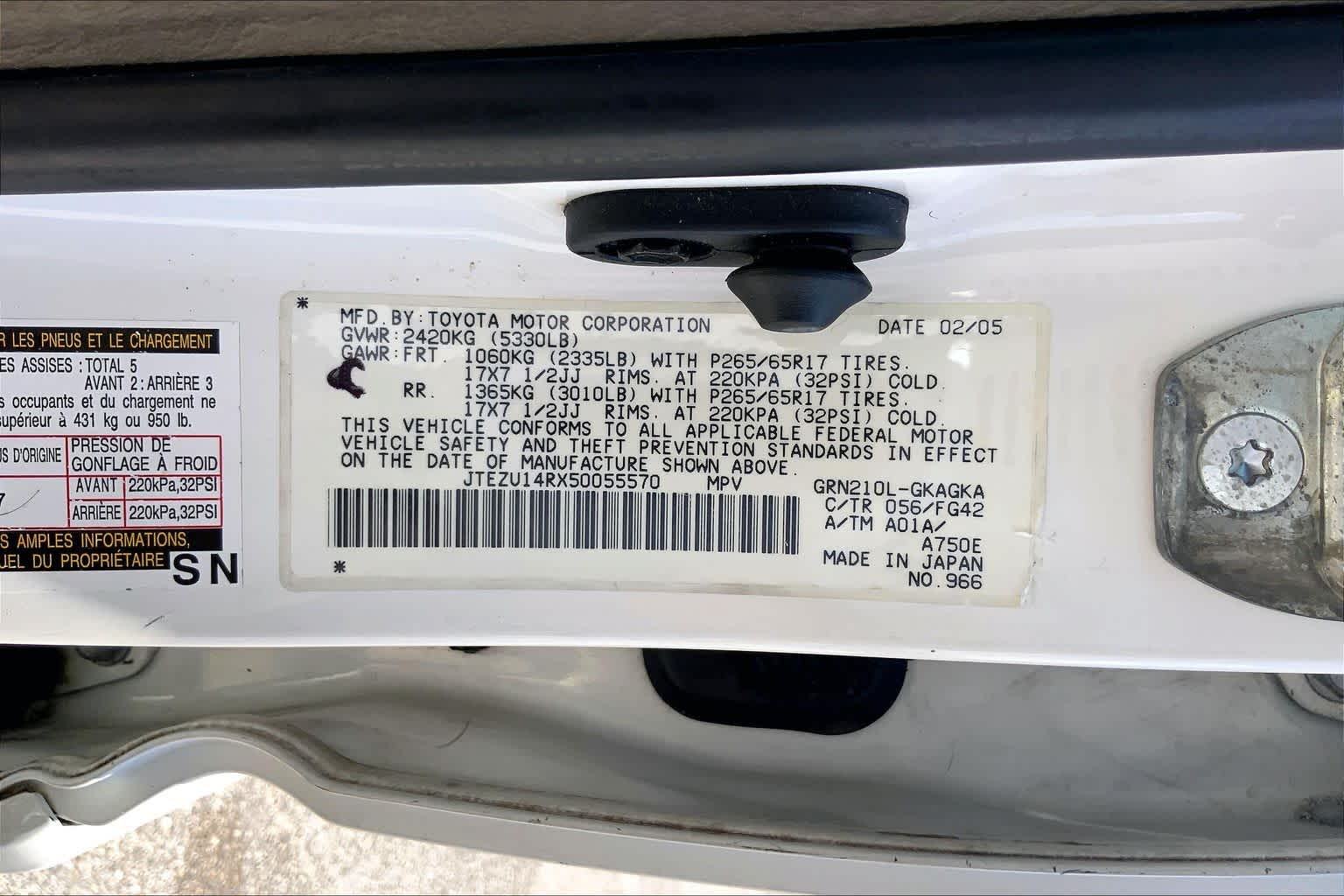 2005 Toyota 4Runner SR5 Natural White at Mac Haik Ford