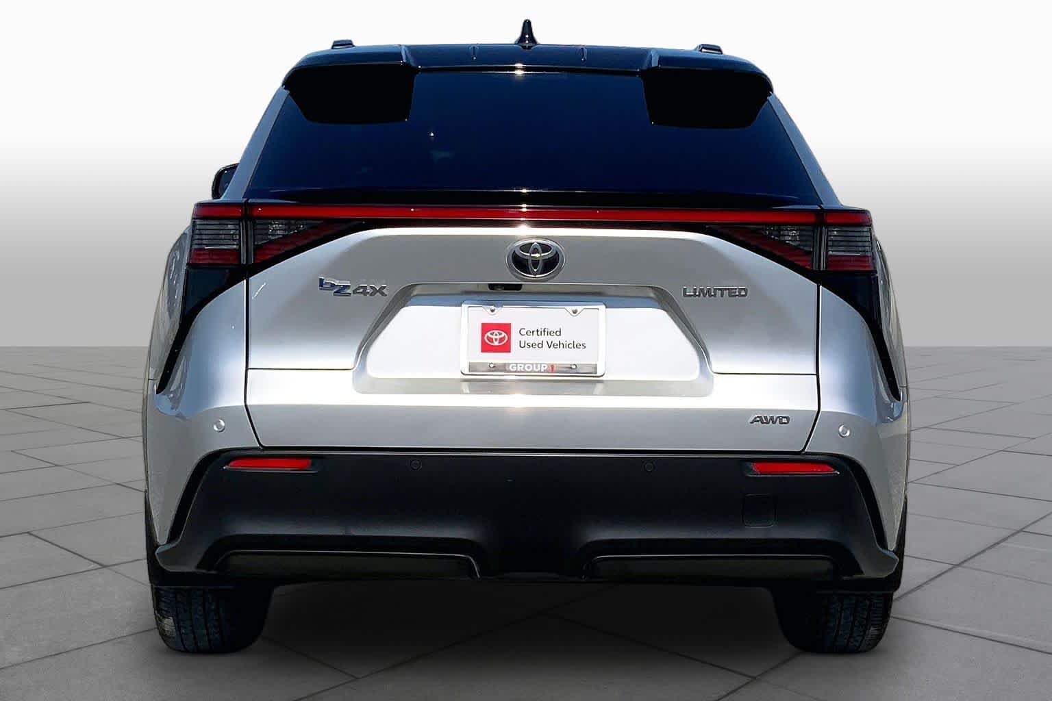 2023 Toyota bZ4X Limited Elemental Silver Metallic w/Black Roof at Group 1 Toyota Southwest