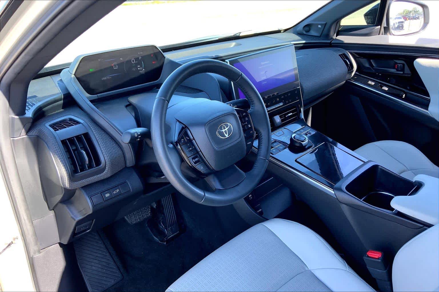 2023 Toyota bZ4X Limited Elemental Silver Metallic w/Black Roof at Group 1 Toyota Southwest