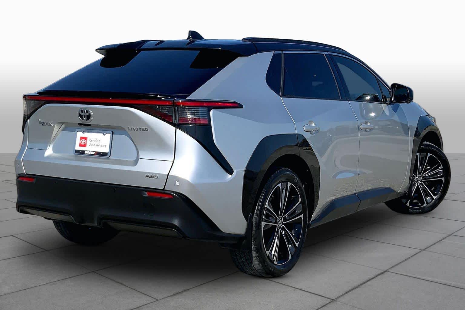 2023 Toyota bZ4X Limited Elemental Silver Metallic w/Black Roof at Group 1 Toyota Southwest