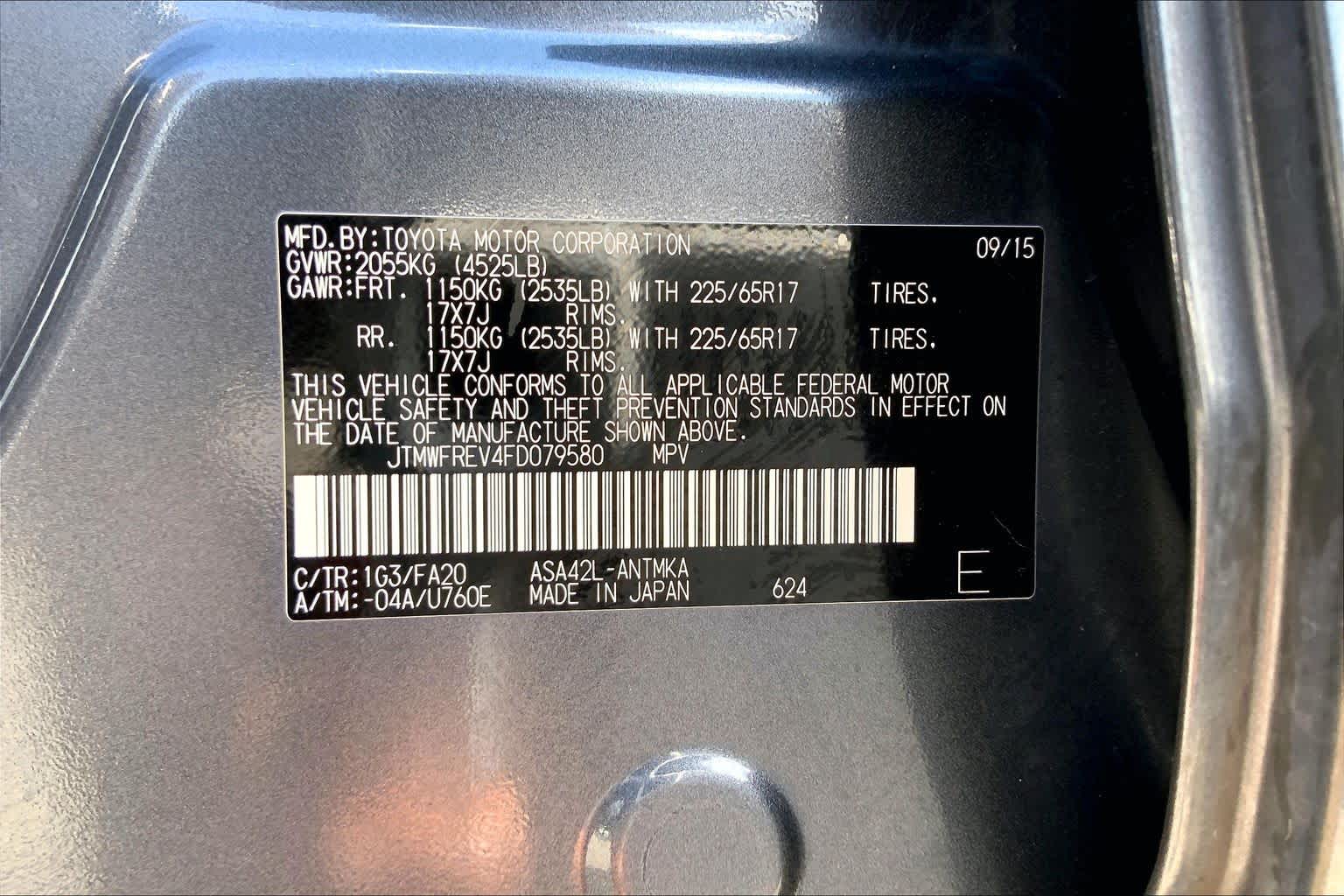 2015 Toyota RAV4 XLE Magnetic Gray Metallic at Beck & Masten Kia