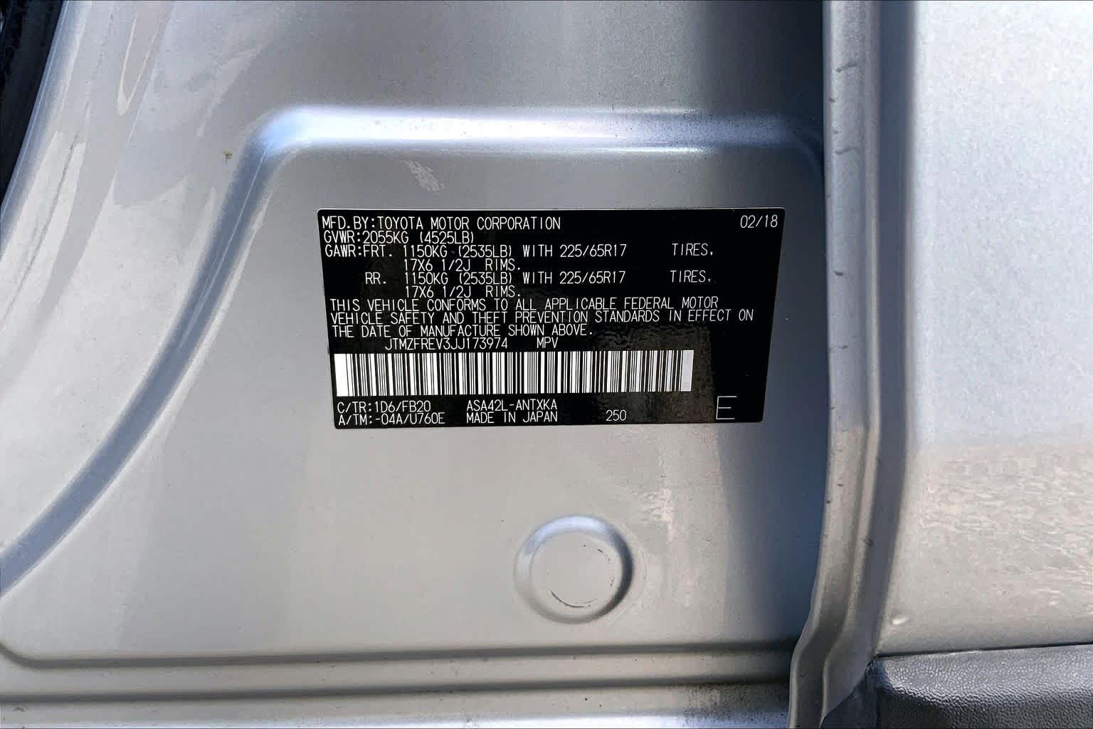 2018 Toyota RAV4 LE Silver Sky Metallic at AutoNation USA Katy
