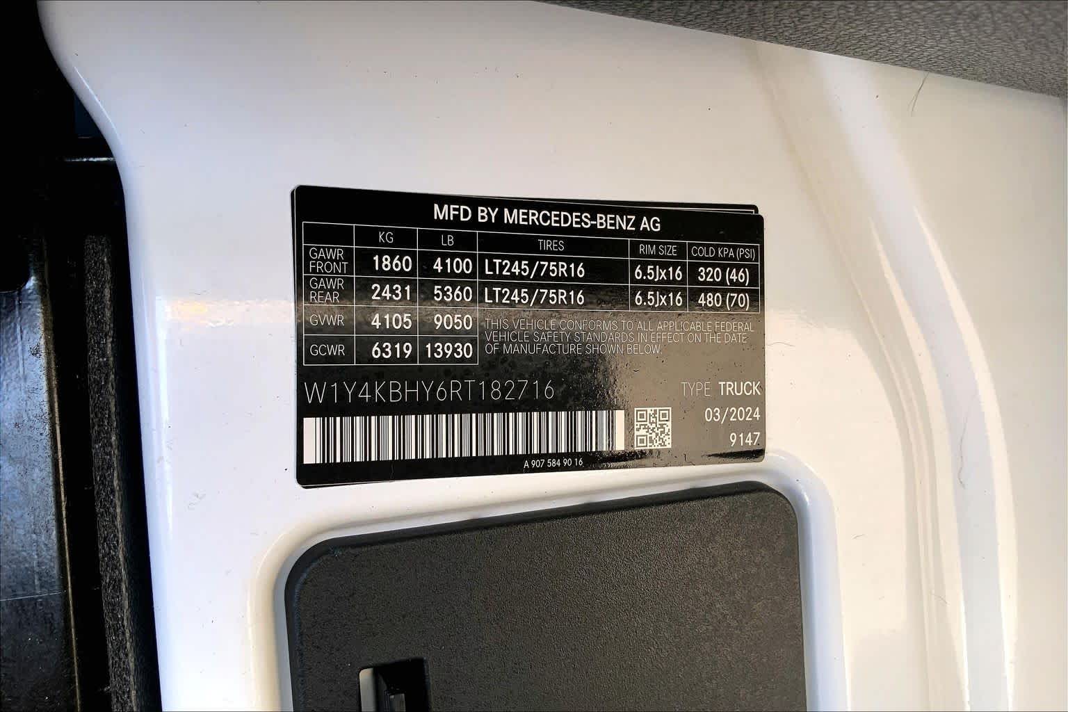 2024 Mercedes-Benz Sprinter Cargo Van  Arctic White at Mercedes-Benz of Houston North