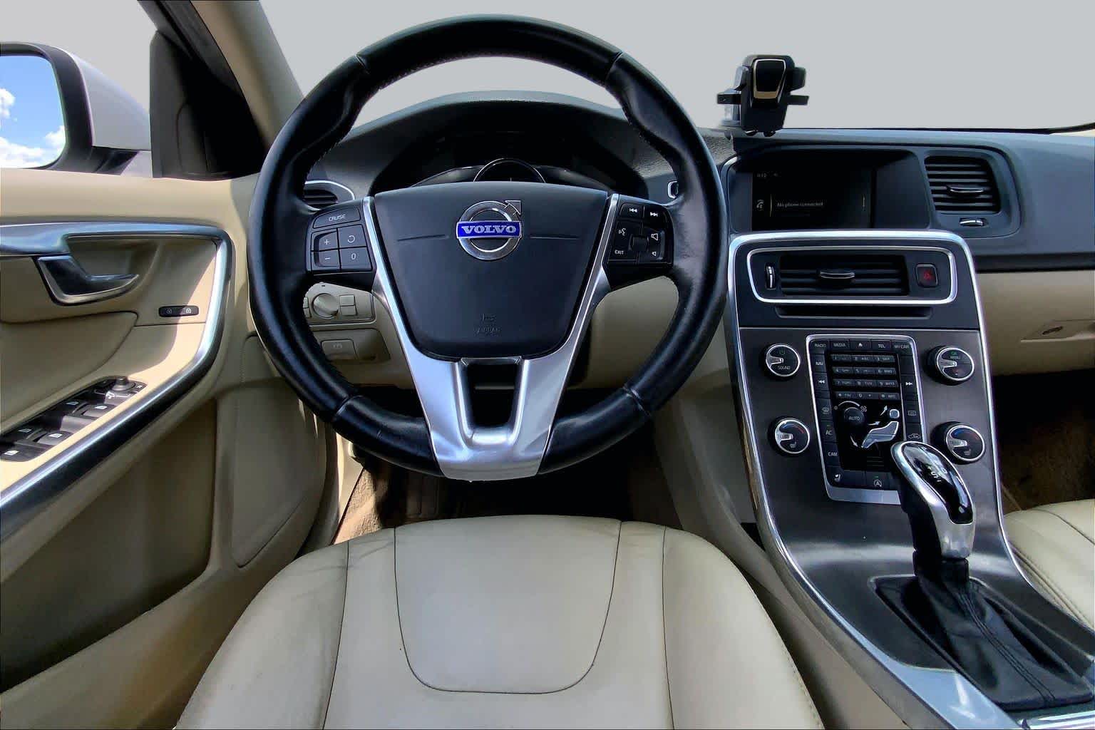 2015 Volvo V60 T5 Drive-E Platinum Crystal White Pearl at Mac Haik Ford