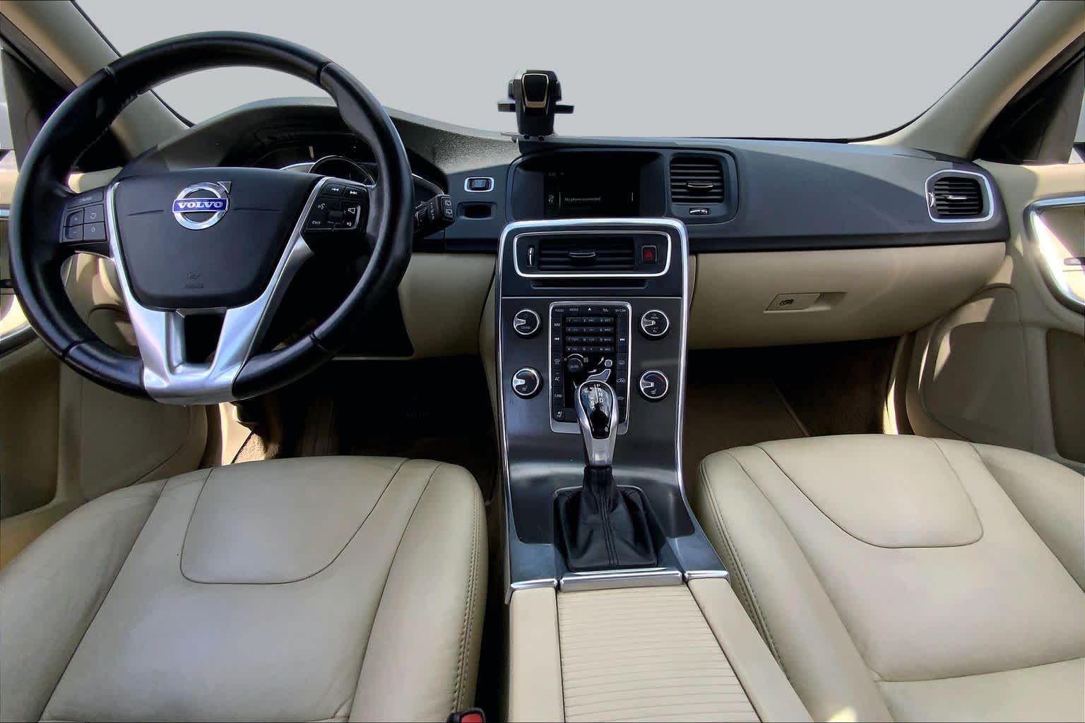 2015 Volvo V60 T5 Drive-E Platinum Crystal White Pearl at Mac Haik Ford