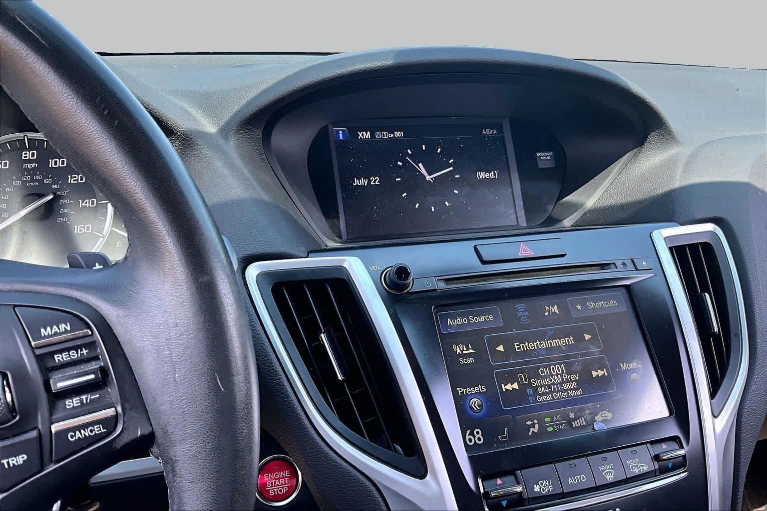 2015 Acura TLX V6 Tech Crystal Black Pearl at Lexus Southwest Houston