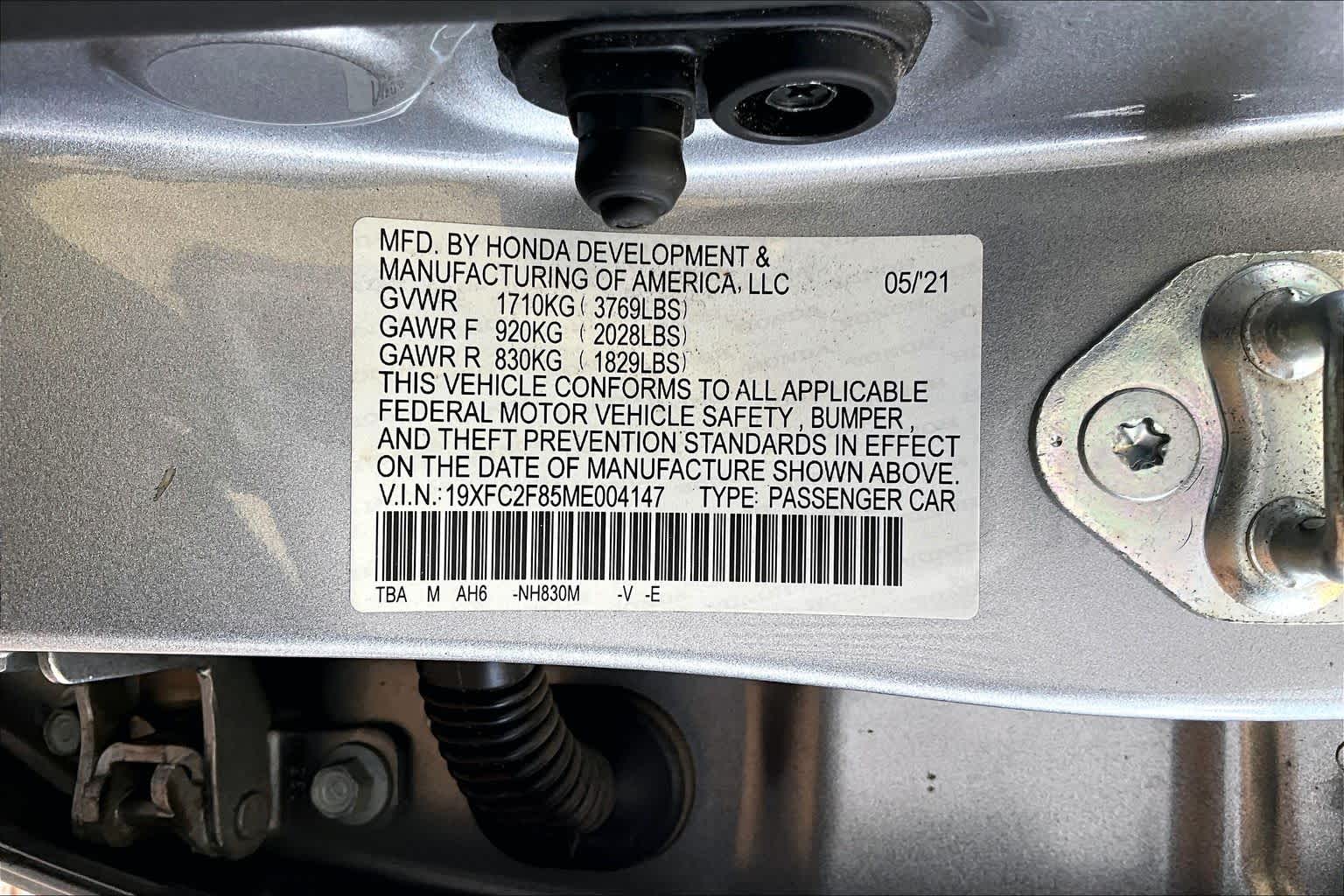 2021 Honda Civic Sedan Sport Lunar Silver Metallic at Auto Boutique Texas
