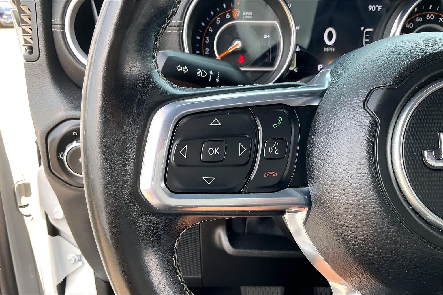 2021 Jeep Wrangler Unlimited Sahara Bright White Clearcoat at EAG Ford Navasota