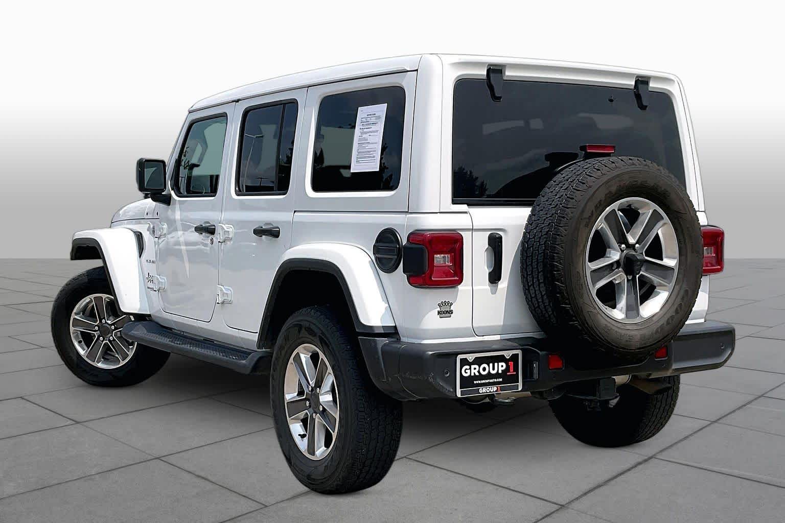 2021 Jeep Wrangler Unlimited Sahara Bright White Clearcoat at EAG Ford Navasota