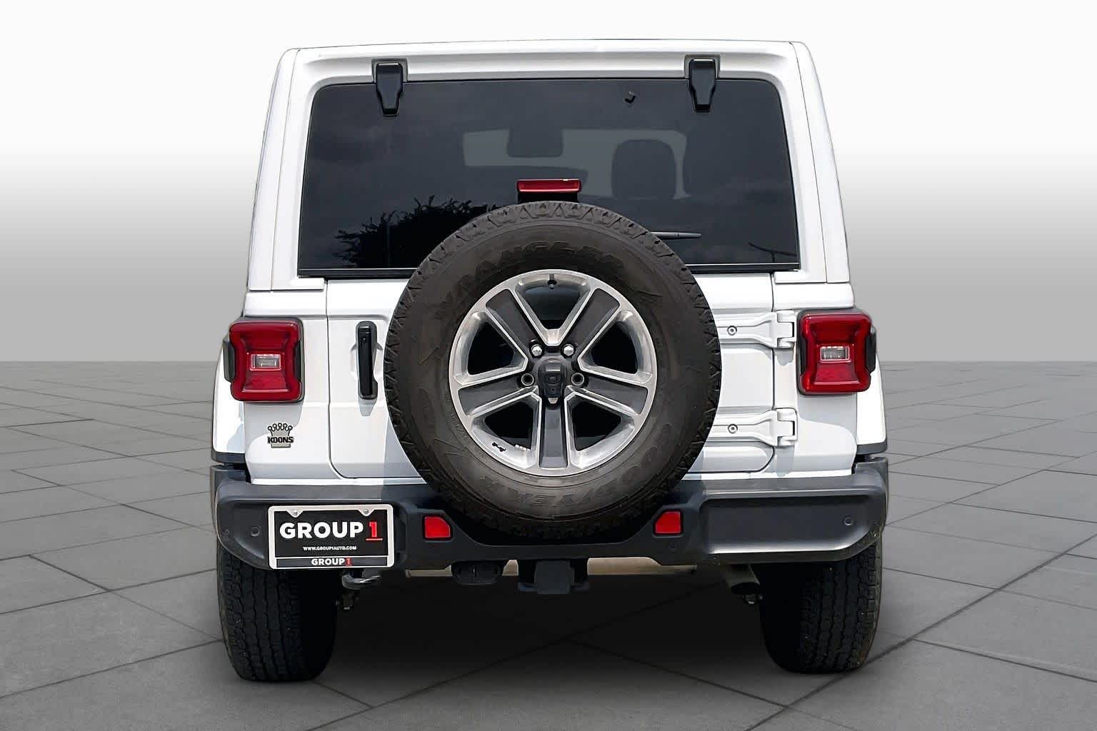 2021 Jeep Wrangler Unlimited Sahara Bright White Clearcoat at EAG Ford Navasota