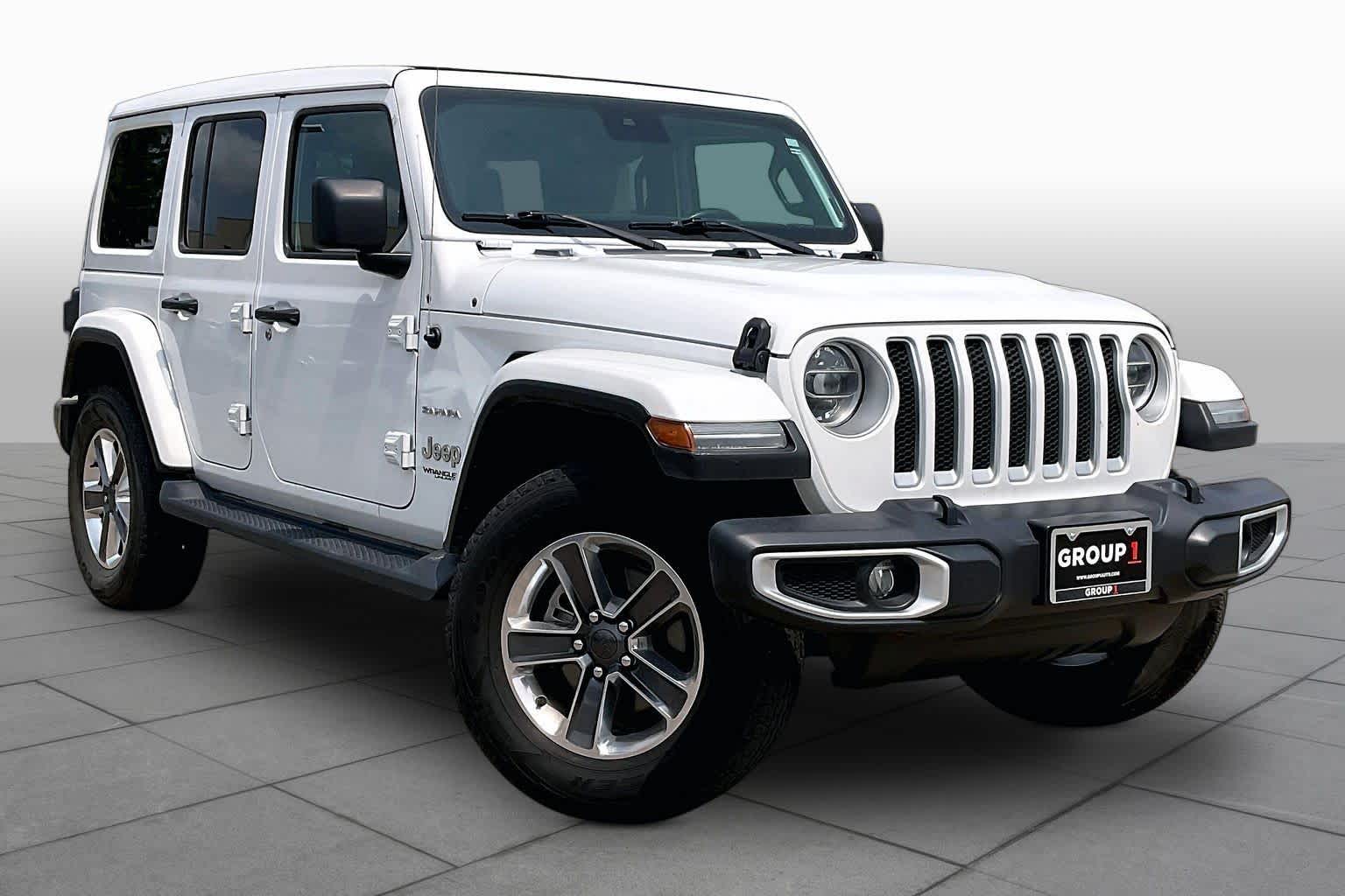 2021 Jeep Wrangler Unlimited Sahara Bright White Clearcoat at EAG Ford Navasota