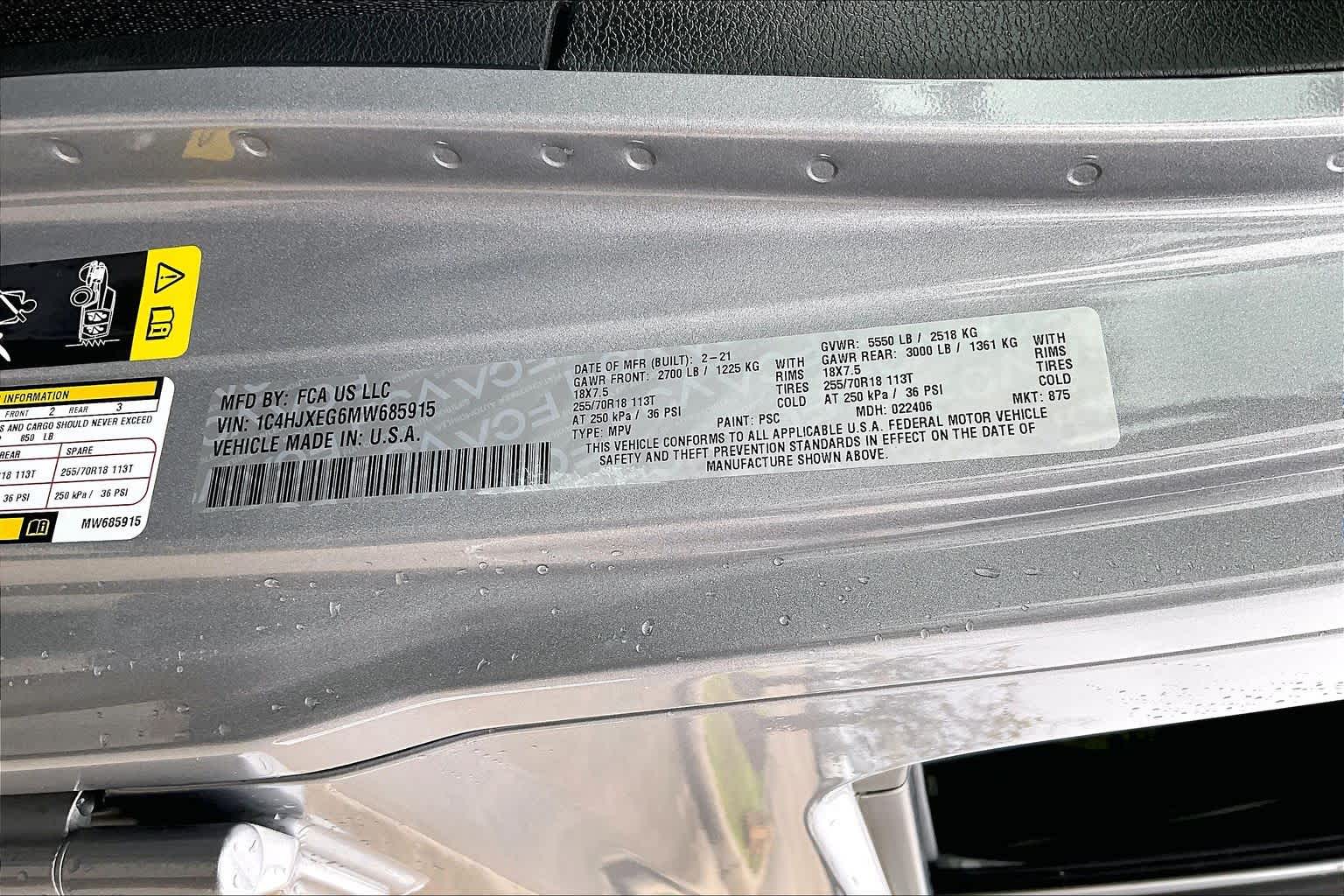 2021 Jeep Wrangler Unlimited Sahara Billet Silver Metallic Clearcoat at Sterling McCall Acura