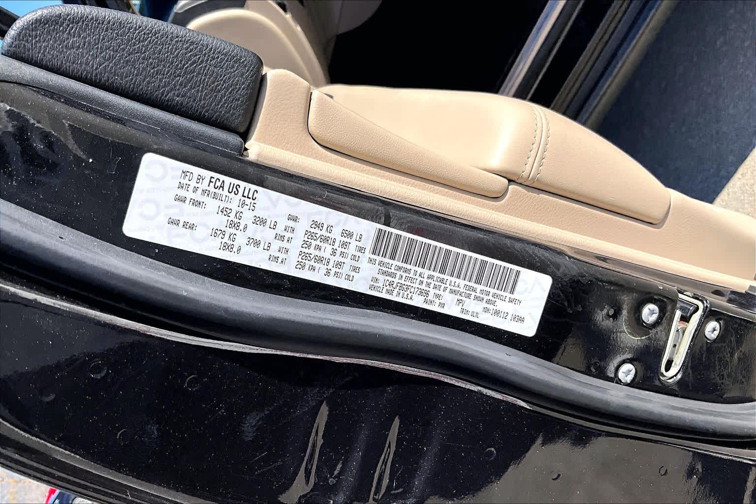 2015 Jeep Grand Cherokee Limited Brilliant Black Crystal Pearlcoat at Sterling McCall Acura