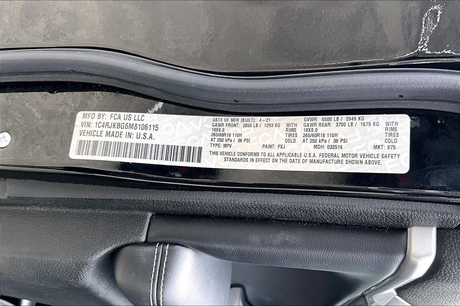 2021 Jeep Grand Cherokee L Limited Diamond Black Crystal Pearlcoat at AutoNation USA Katy