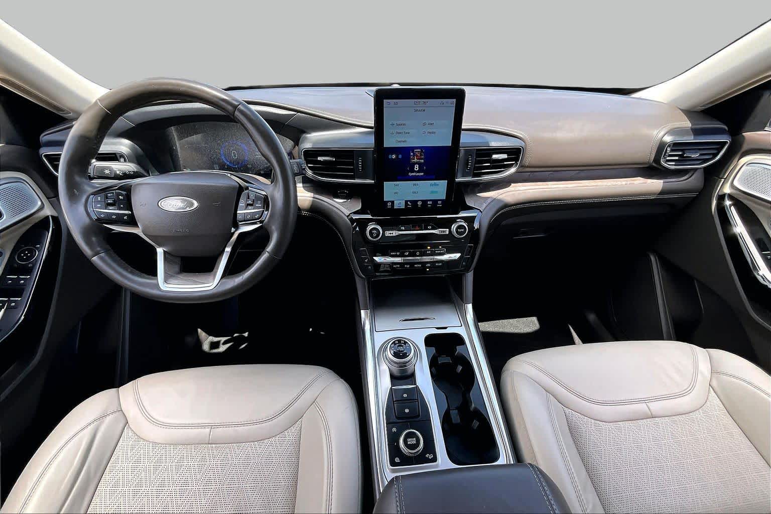 2023 Ford Explorer Platinum Star White Metallic Tri-Coat at Group 1 GMC Buick South