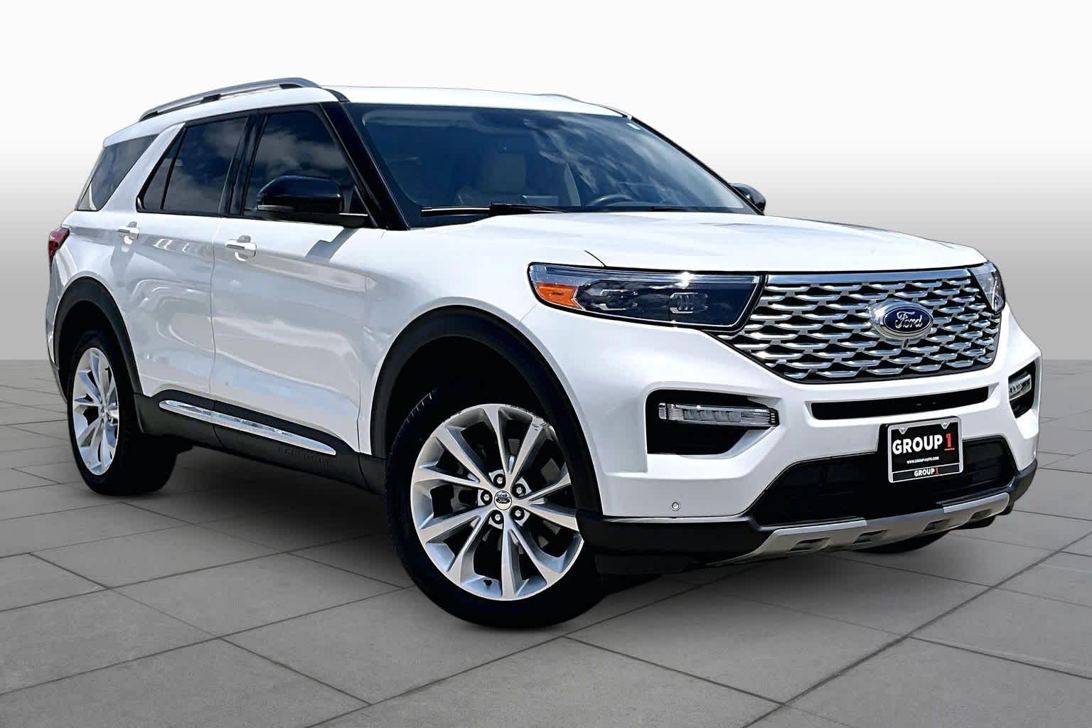 2023 Ford Explorer Platinum Star White Metallic Tri-Coat at Group 1 GMC Buick South