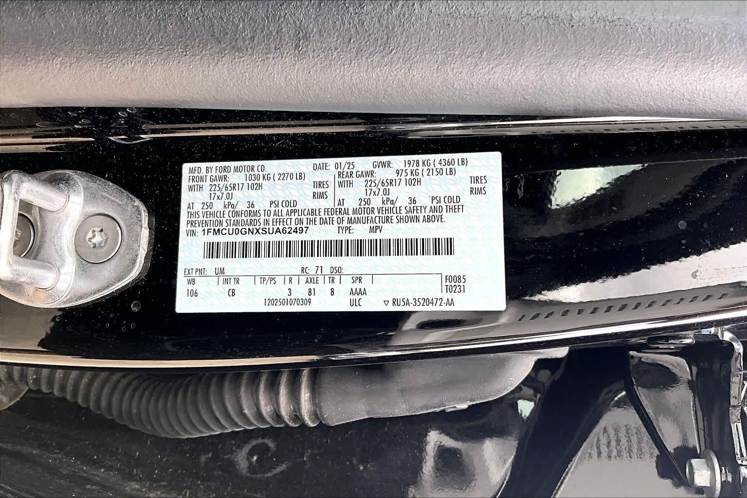 2025 Ford Escape Active Agate Black Metallic at HGreg Houston
