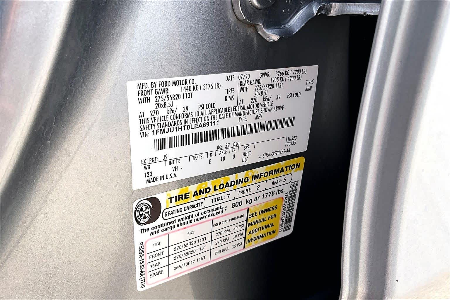 2020 Ford Expedition XLT Iconic Silver Metallic at Beck & Masten Kia