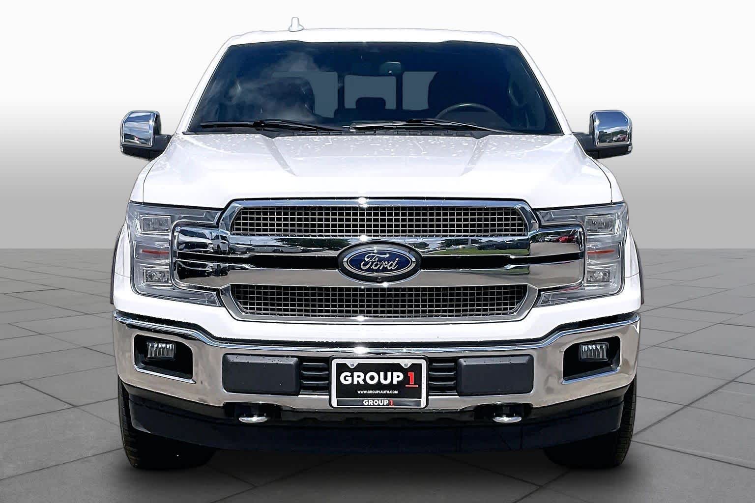 2020 Ford F-150 King Ranch Star White Metallic Tri-Coat/Stone Gray at Mac Haik Ford