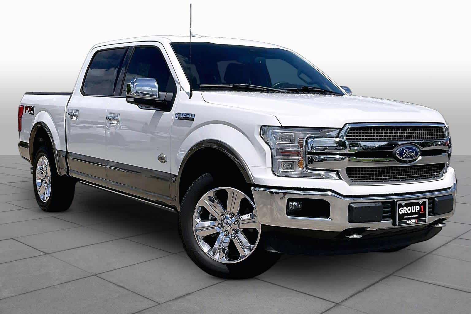2020 Ford F-150 King Ranch Star White Metallic Tri-Coat/Stone Gray at Mac Haik Ford
