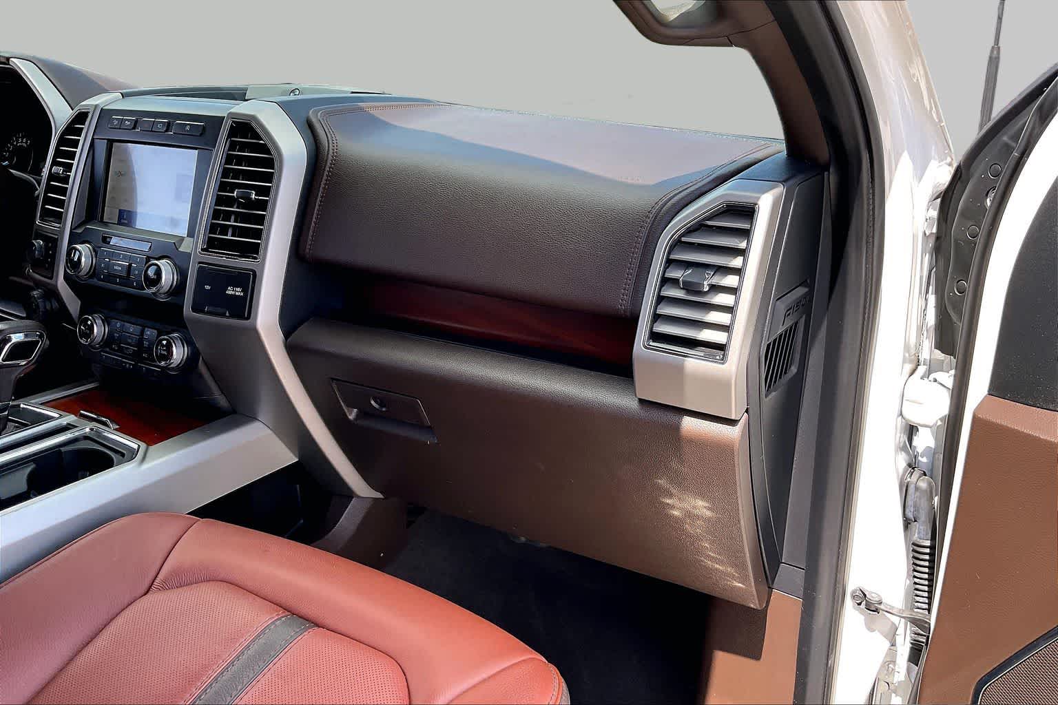 2020 Ford F-150 King Ranch Star White Metallic Tri-Coat/Stone Gray at Mac Haik Ford