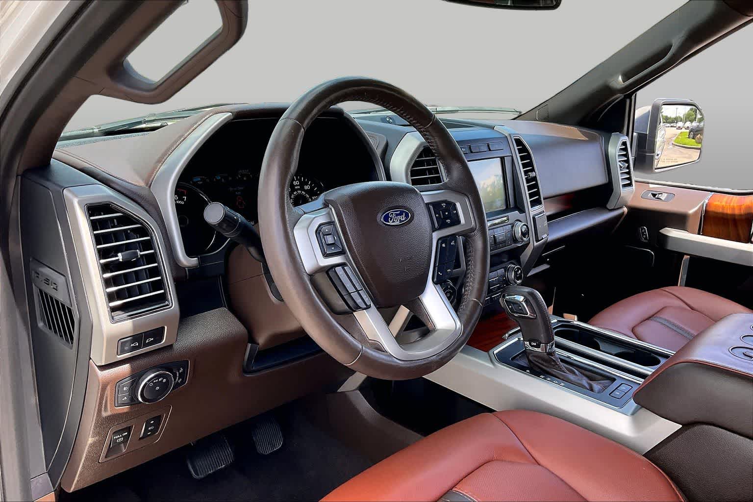 2020 Ford F-150 King Ranch Star White Metallic Tri-Coat/Stone Gray at Mac Haik Ford